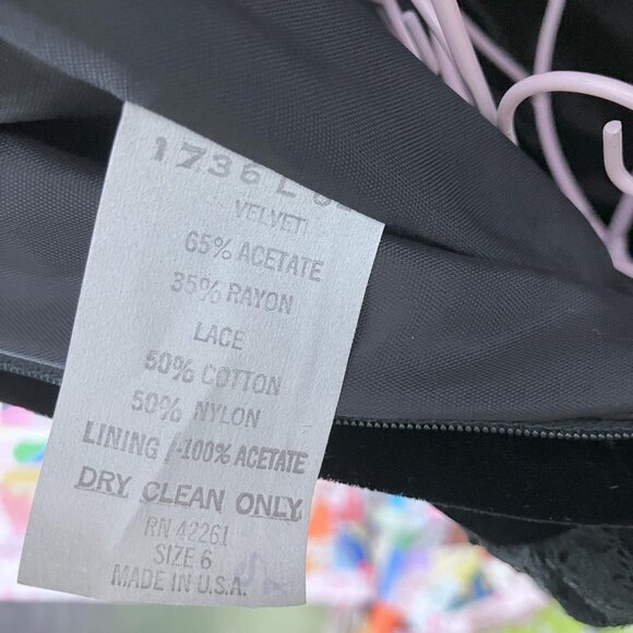 80s vintage dress  cocktail tiered ruffle big flower strapless prom - Picture 7 of 10